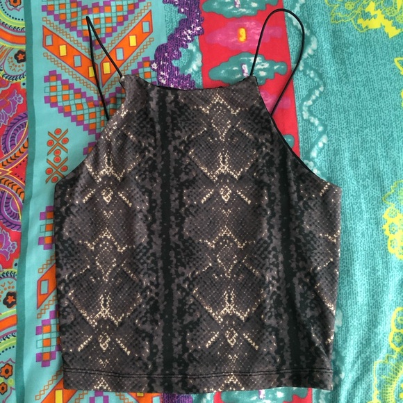 Urban Outfitters Tops - Urban Outfitters - snakeskin open back top
